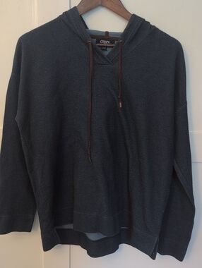 Chaps Men's Hooded Knit Sweater - Charcoal